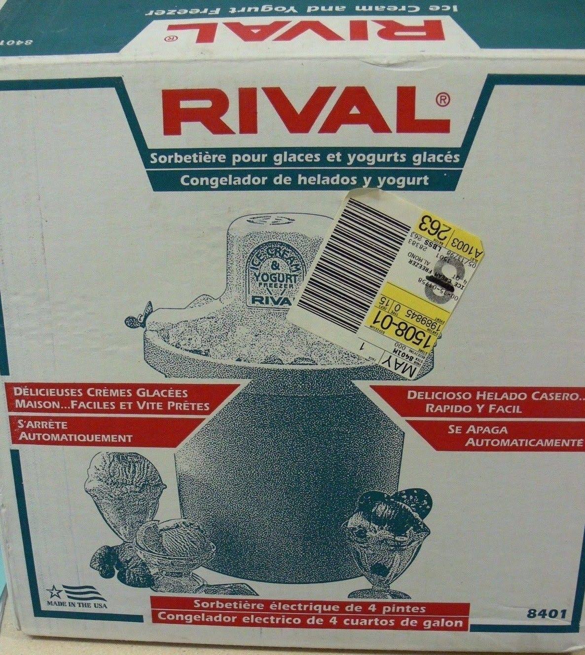 Rival ice cream maker 8401 sale